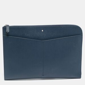 Montblanc Sartorial Navy Blue Leather Portfolio Pouch
